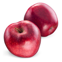 Red apple Isolated on white background. With clipping path