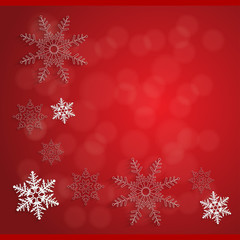 Snowflakes christmas card design