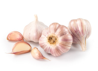 Garlic isolated on white background