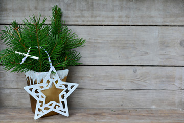 Weihnachten Holz Hintergrund Stern