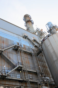 Outside of Steel Industrial Building Vertical Image