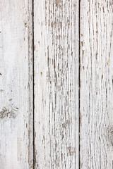 Fototapeta na wymiar Old white wooden planks surface background