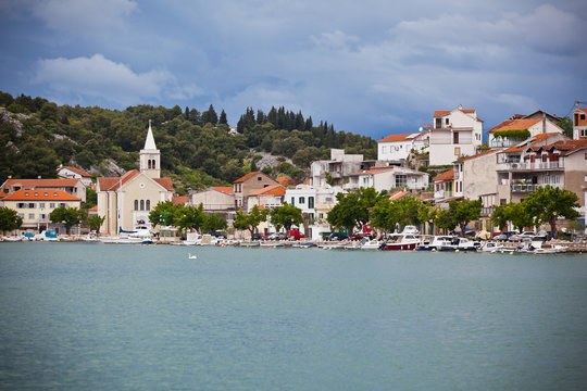 Zaton, Croatia view from the sea