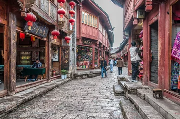 Fotobehang Oude stad van Lijiang © sihasakprachum