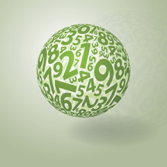 Globe Design with Numbers