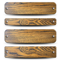 4 plaques en bois rustique