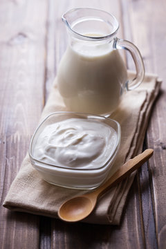Dairy products - milk, sour cream