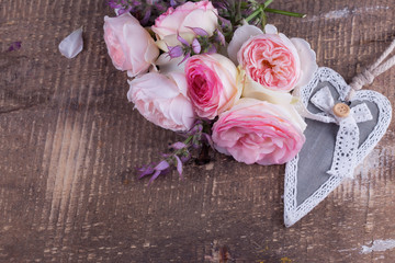 Background with fresh flowers