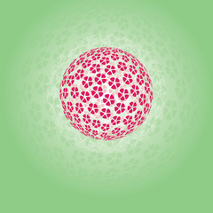 Floral Globe Design Vector