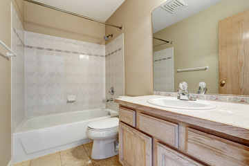 Bathroom interior in empty house