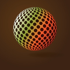 Colorful Digital Globe Design Vector