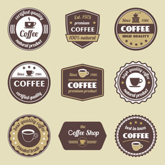 Coffee label set
