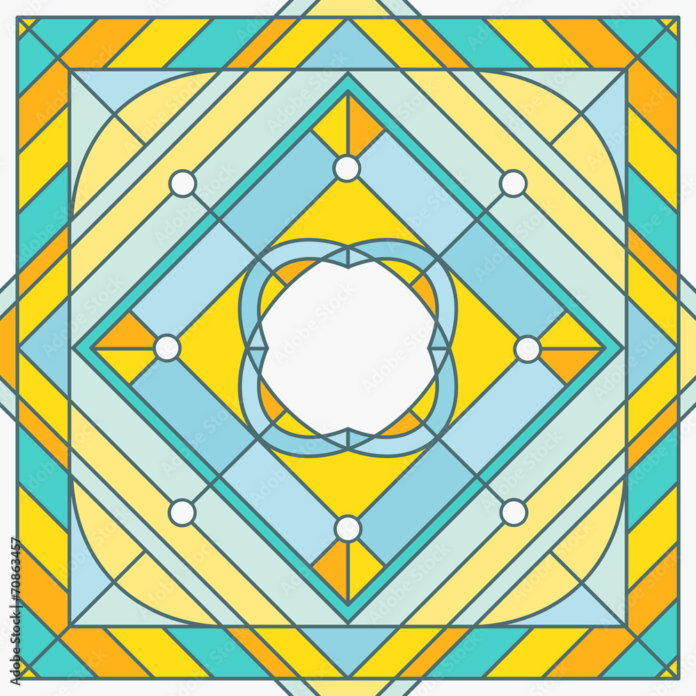 Poster Vector abstract template in outline style
