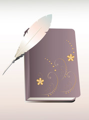 book and feather