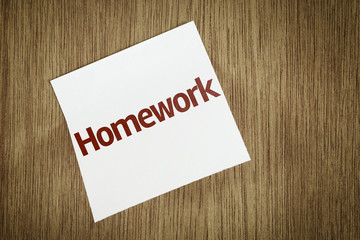 Homework on Paper Note on texture background