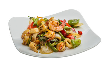 Seafood with vegetables