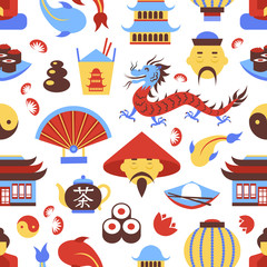 Naklejka premium China seamless pattern