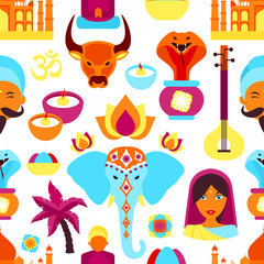 India seamless pattern