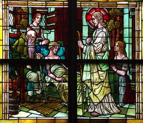 Jesus visiting a sick person