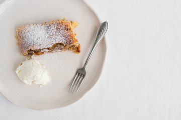 Apple and cinnamon Austrian pie