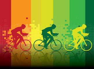 Fototapeta na wymiar Cyclist. Sport illustration. Vector