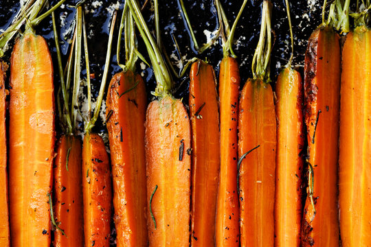 Roasted carrots with herbs
