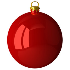 ﻿Red Christmas ball isolated