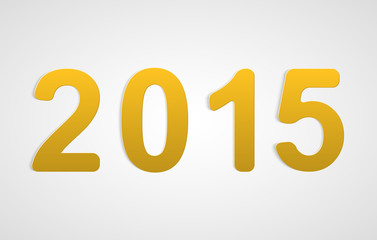 Vector 3D happy new year 2015 text design.