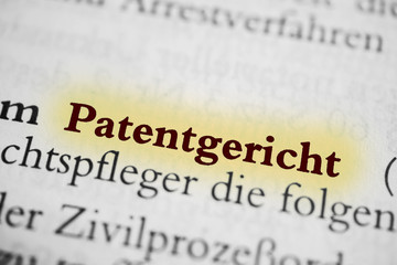 Patentgericht - beige markiert