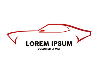 car silhouete design logo