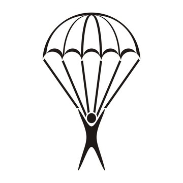 recommend clip art: Parachute jumper icon