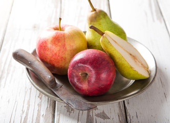 Healthy organic vegetable on wooden table