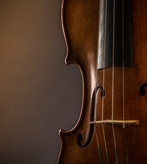 violin in vintage style