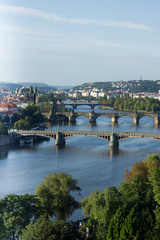 View of the Vltava River and bridges at sunrise, Prague, the Cze - 70869452