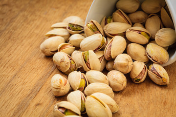 Roasted pistachio nuts seed with shell