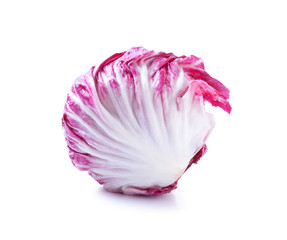 Radicchio, red salad isolated on white