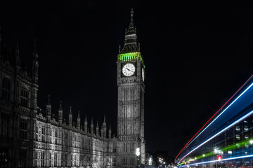 Fototapeta na wymiar Big Ben at night in London