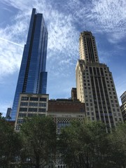 Fototapeta na wymiar Chicago grattacieli millennium park