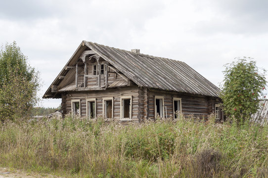 Old abandoned wooden house