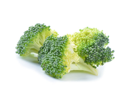 broccoli still life on a white background