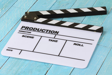 Blank movie clapper board