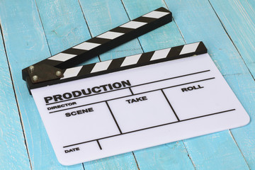 Blank movie clapper board