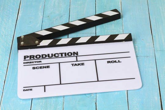Blank movie clapper board