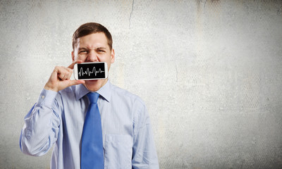 Guy with mobile phone