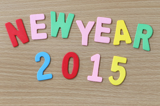 New Year colorful text.