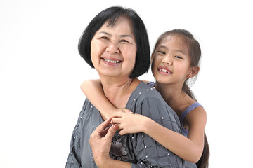 Grandmother with her grandchildren