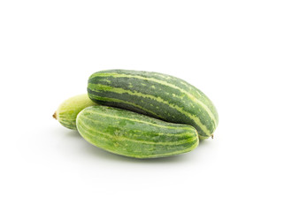 Young Muskmelon on white background