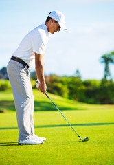 Golfer on Putting Green