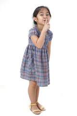 Closeup portrait of a cute little asian girl