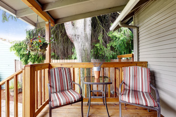 Comfort sitting area on deck
